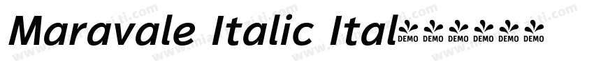 Maravale Italic Ital字体转换